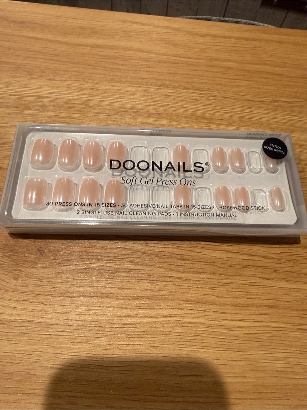 20 sizes of DOONAILS Doo Nails square short Prosecco